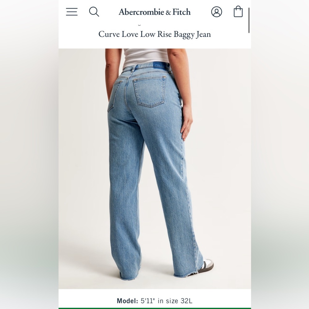 Abercrombie and Fitch Low Rise Baggy Jeans - Picture 3 of 3